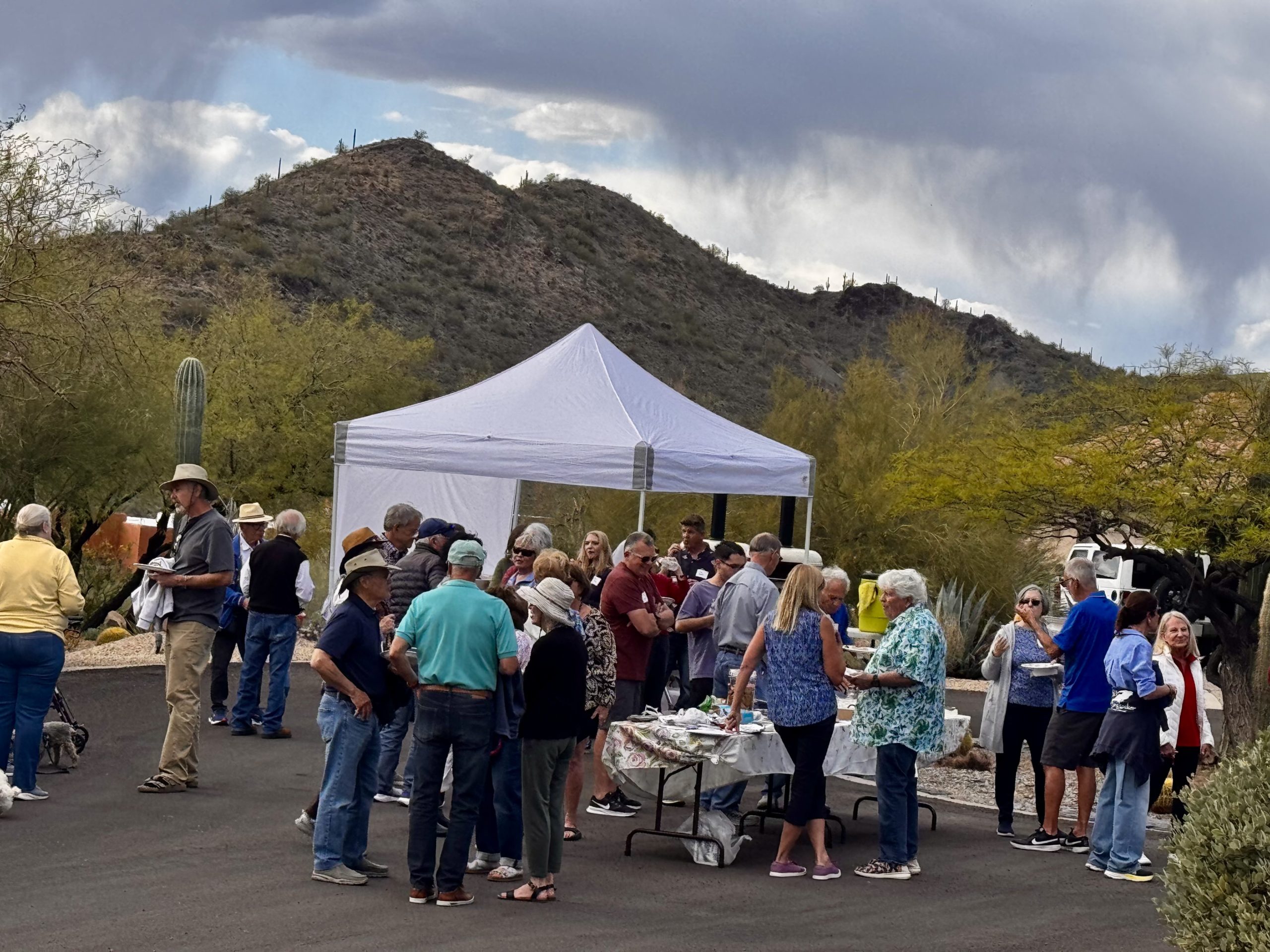 Residents gathering at the April 2025 Community Event.